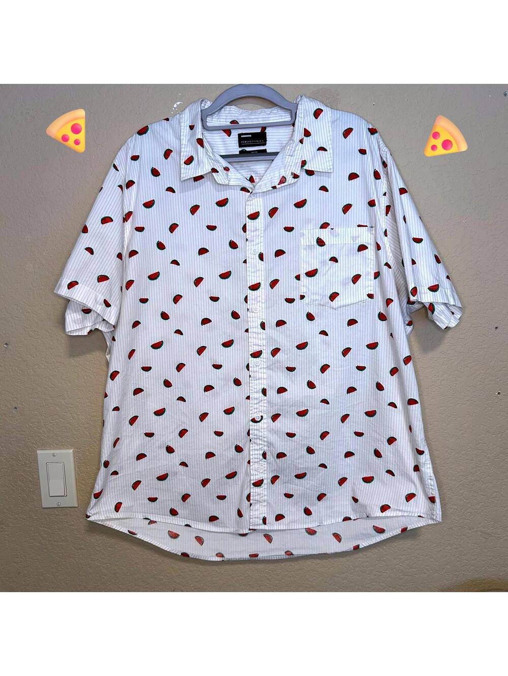 XXL Watermelon Print Shirt by Public Opinion size